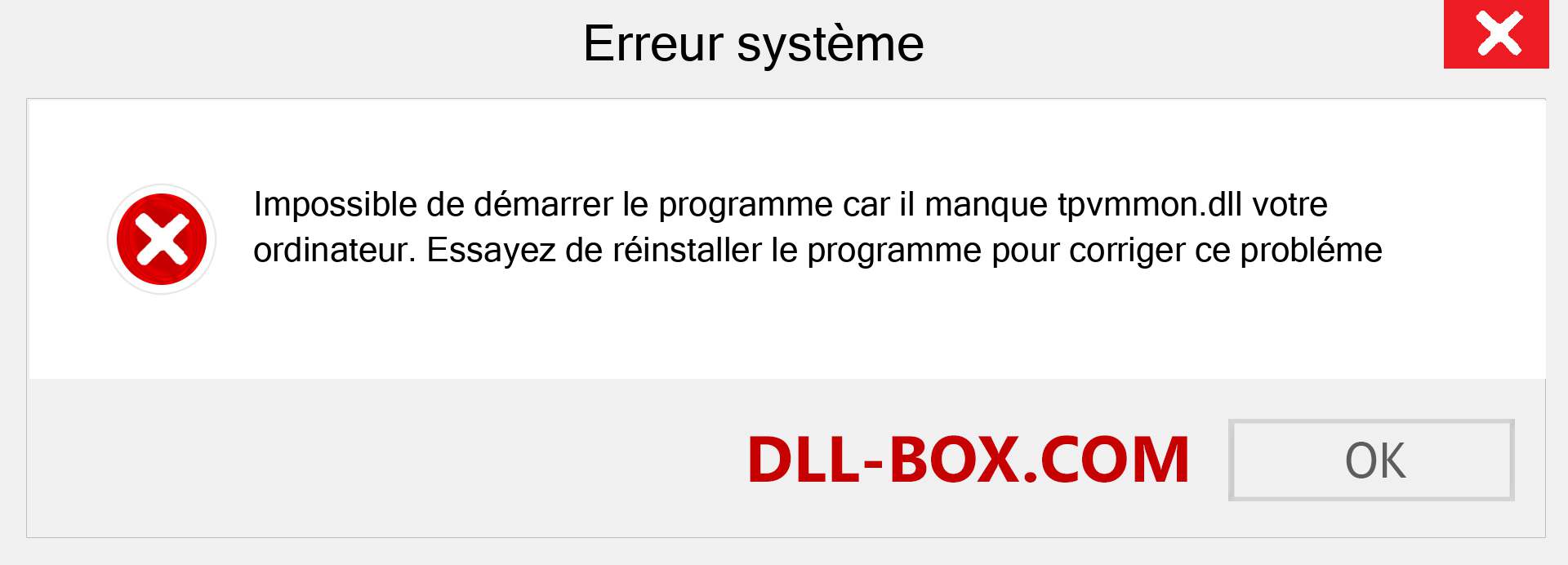 Le fichier tpvmmon.dll est manquant ?. Télécharger pour Windows 7, 8, 10 - Correction de l'erreur manquante tpvmmon dll sur Windows, photos, images